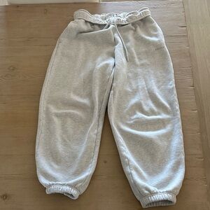 Aritzia Light Gray Sweatfleece Joggers